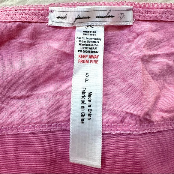 Out From Under Urban Outfitters Pink Red Kisses Bralette Size S - Picture 10 of 11